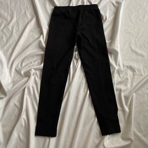 Black Leggings with False Pockets